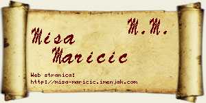 Miša Maričić vizit kartica